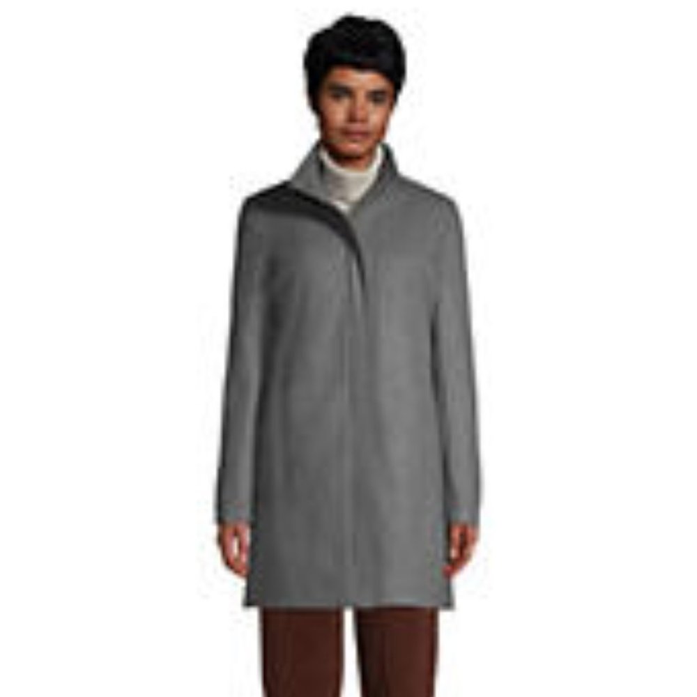 Lands' End Women's Insulated Long Wool Dress Coat